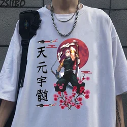 Popular Anime Uzui Tengen Graphic T Men's and Women's Cool Y2K Loose T-Shirt Summer Round Neck Shirt