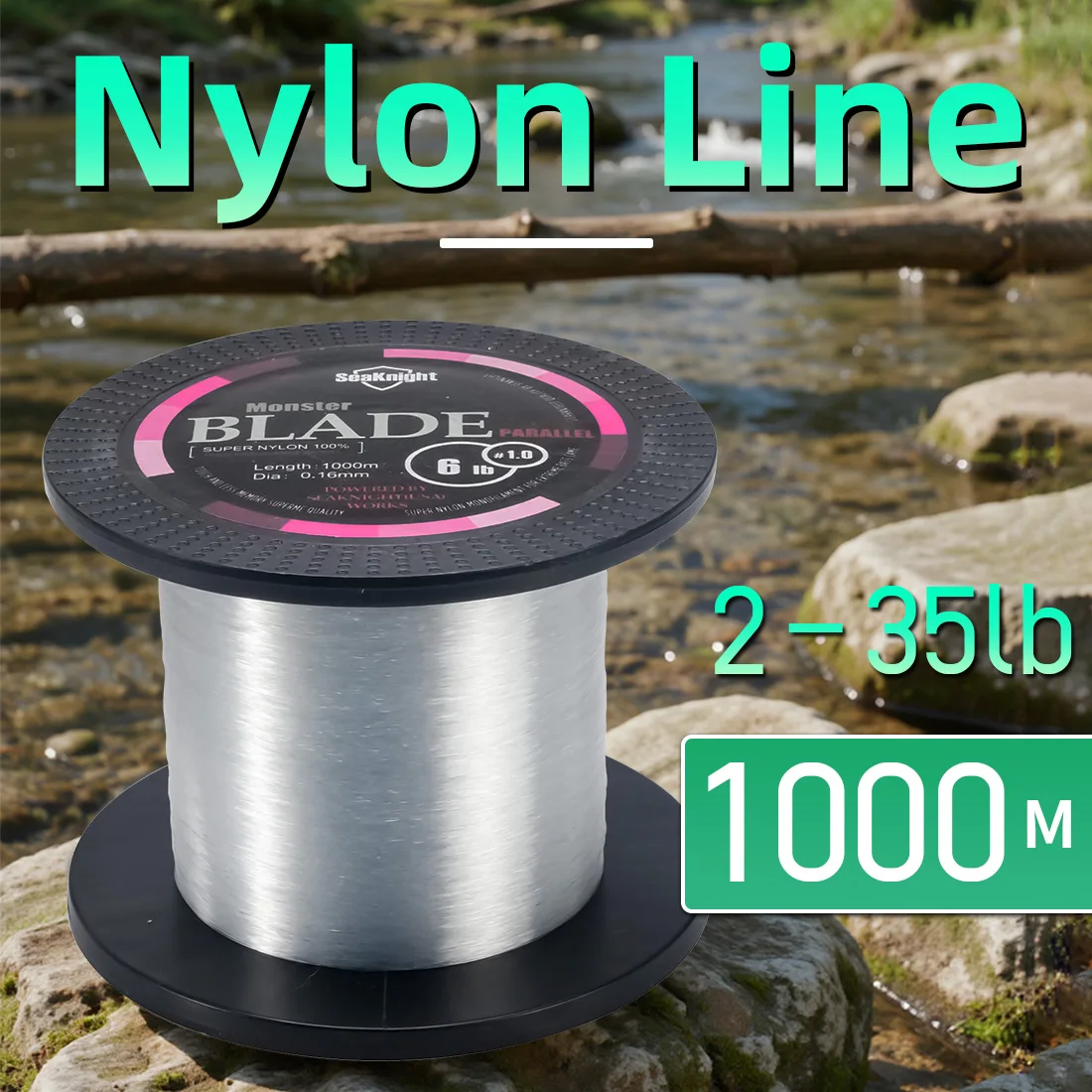 SeaKnight lame 1000M ligne de pêche en Nylon Monofilament japon matériel Super ligne de poisson ligne en Nylon Mono 2-35LB eau salée/eau douce