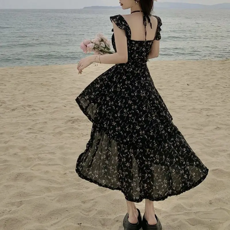 Vestidos sem mangas feminino casamento civil outono jacquard geométrico tridimensional empilhamento em camadas em cascata bolha y2k