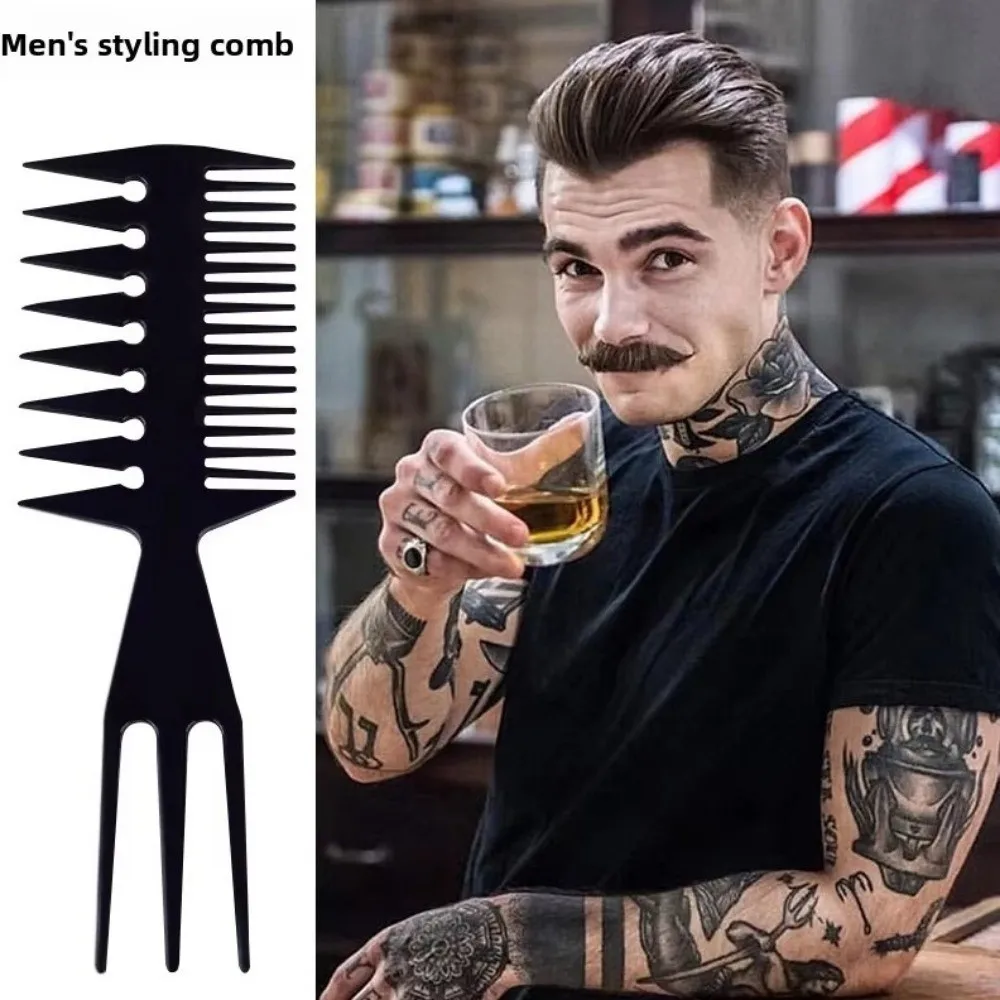 Portable Double-Sided Anti-Static Hair Comb Plastic Detangling Brush Styling Brush Straightening Use