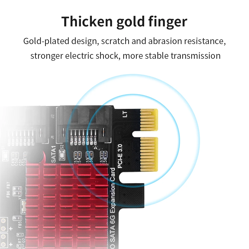 TISHRIC PCIE ถึง 2 พอร์ต Sata 3.0 การ์ด PCIe 3.0 ช่องใส่การ์ดใช้งานร่วมกับ Express X1 X16 อะแดปเตอร์สําหรับฮาร์ดดิสก์ไดรฟ์ออปติคอล