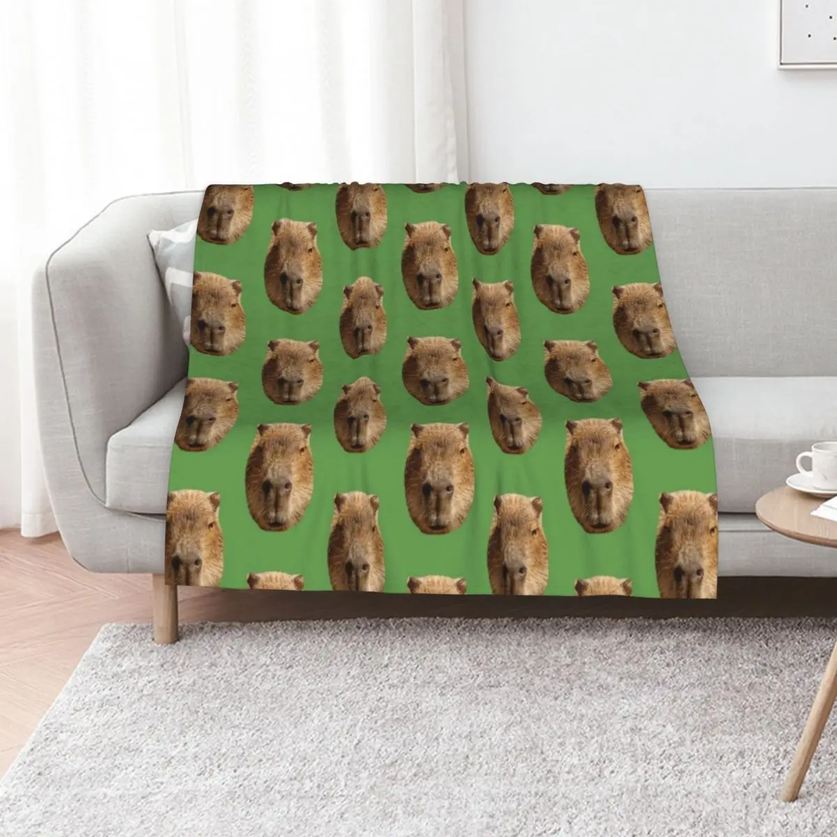 Male Capybara face Throw Blanket Versatile Cozy Throw Blanket for All Occasions