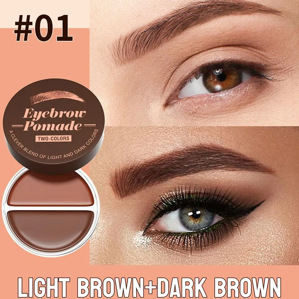 2 In 1 Double Effect Eyebrow Powder Gel กันน้ํา Eyebrow จัดแต่งทรงผมเครื่องสําอางครีม 3D พร้อมแปรง Quick-drying Enhancer H5H5