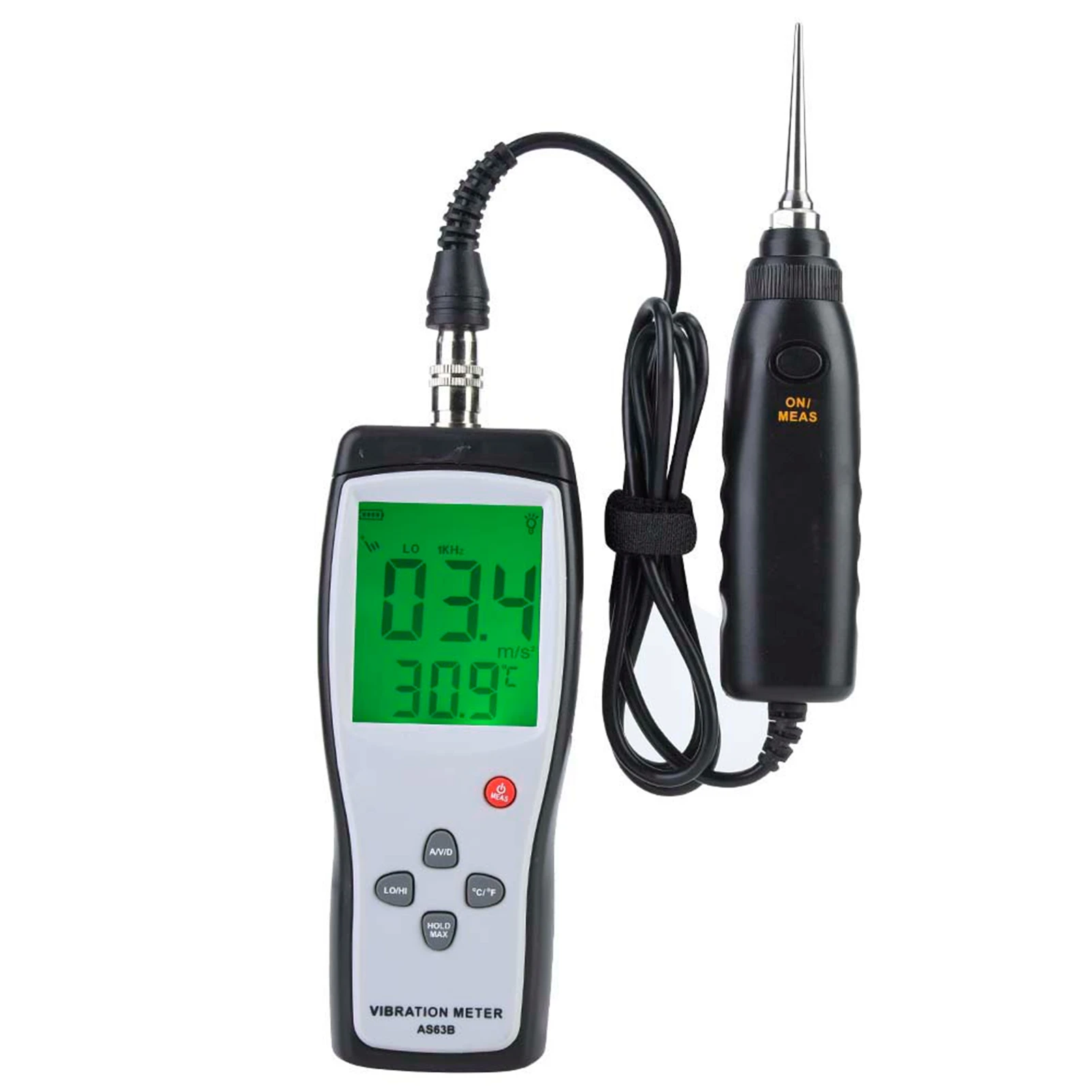 LCD Vibration Tester Meter Vibrometer Gauge Analyzer Vibration Tester AS63B Vibration Analyzer Tester Vibration Meter Vibrometer