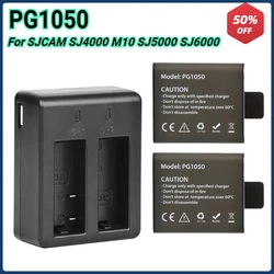 1050mAh PG1050 Battery + Dual Charger for EKEN H9 H3R H9R  H8R H8PRO H8 for SJCAM SJ4000 SJ6000 SJ5000 M10 6000 Camera Batteria