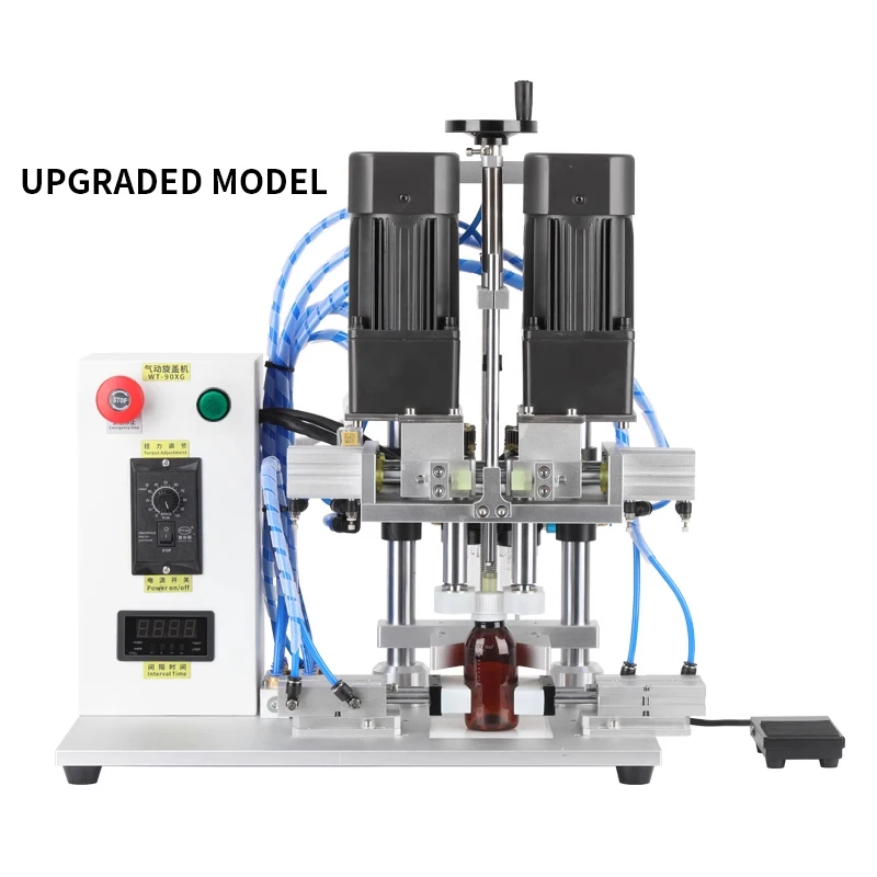 WT-90XG Automatic Screwing Capping Sealing Machine Pneumatic Electric Capper Rubbing Sealer Fixture Models Optional for Bottle