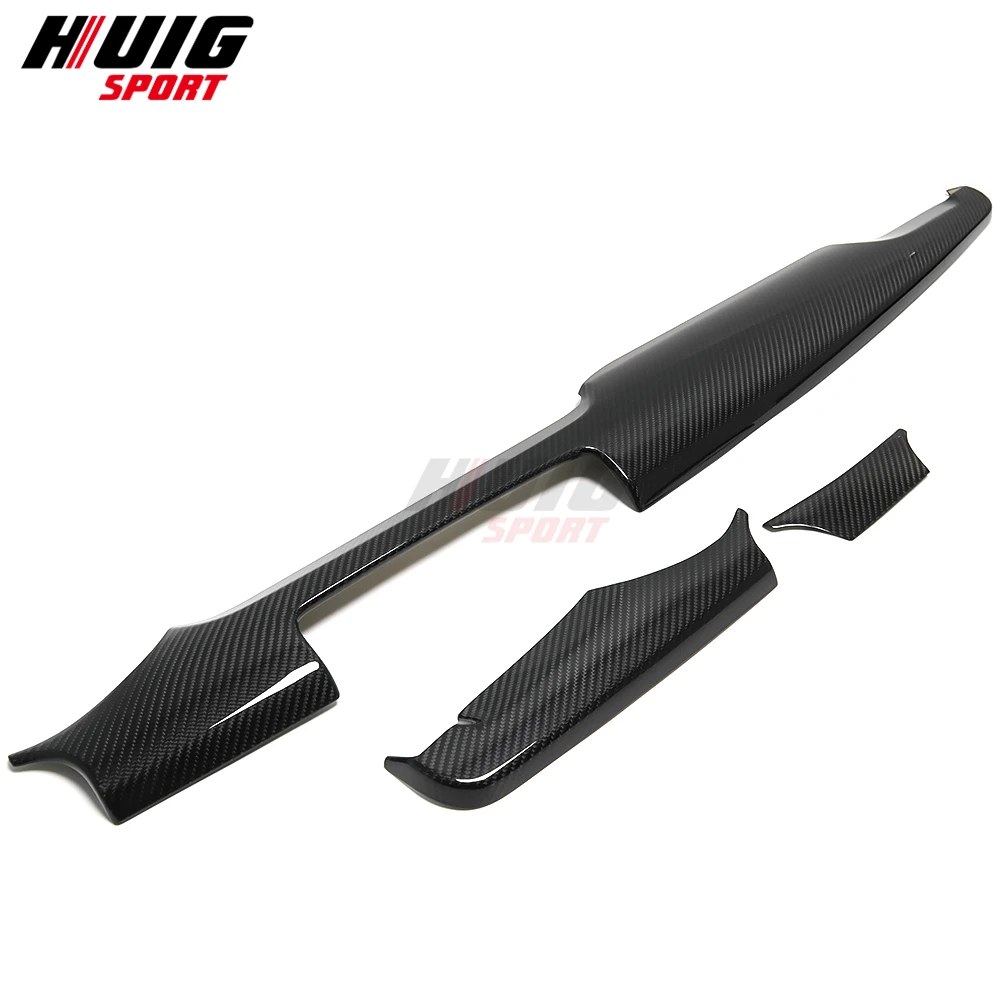 ألياف الكربون سيارة الداخلية مركز والعتاد التحول لوحة وحدة التحكم الجانب الباب الديكور غطاء الكسوة لمازيراتي كواتروبورتي 2016-2021 #5