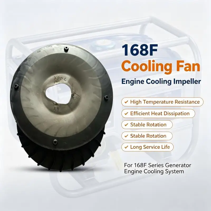 168F Generator Black Cooling Fan For Gas Petrol Engine Parts Wheel Wind, 170F Generator Motor Fan Cooling Flywheel