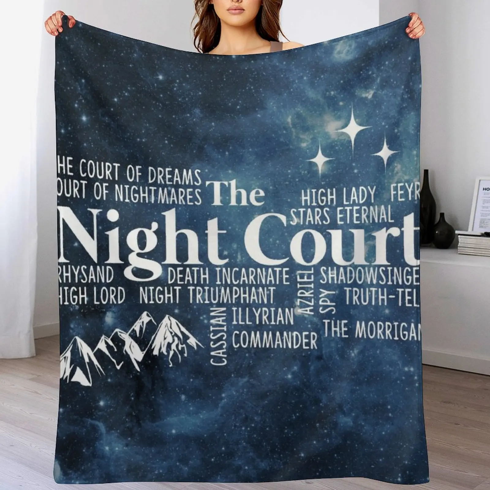 

The Night Court Typography Throw Blanket Custom for sofa Blankets For Sofas Retros Blankets