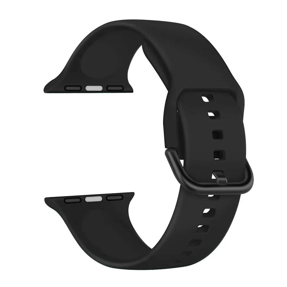 Silicone Strap For Apple Watch Band 10 9 8 7 46mm 42mm 45mm 41mm Ultra 49mm Sports Bracelet iWatch 6 5 4 SE 44mm 42mm 40mm Belt