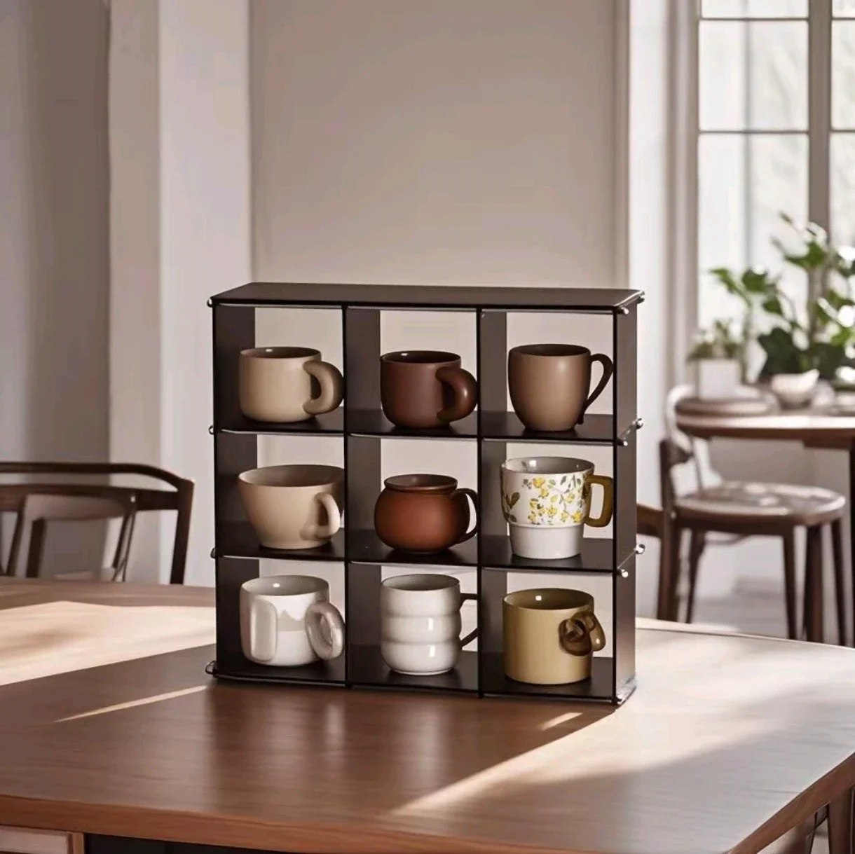 Acrylic Cups Display Shelf Tea Set Mug Storage Rack Perfume Display Stand Kitchen Bathroom Storage Shelf Home Organizer Holder