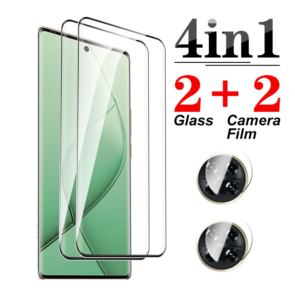 4in1 For Tecno Spark 20 Pro Plus 2024 Full glue curved Tempered Glass camera film Spark20proplus screen protector 6.78 inches