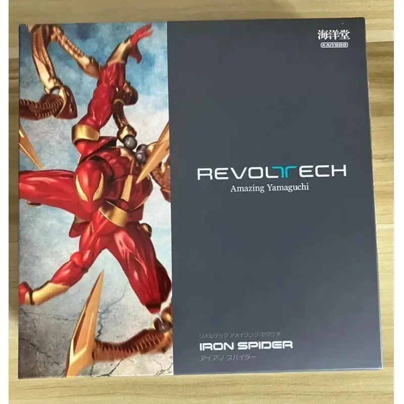 مجموعة ألعاب مجسمة متوفرة في المخزون من Kaiyodo 2024 Revoltech Amazing Yamaguchi Iron Spider Black محدودة