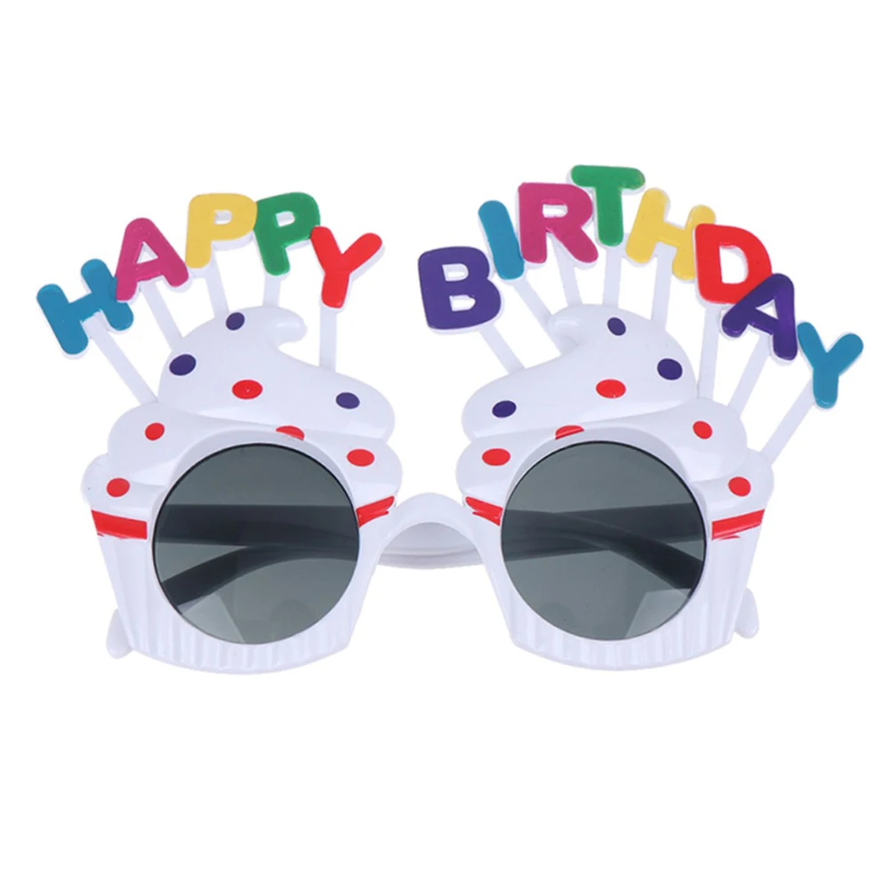 

2Pcs Ice Cream Shape Glitter Birthday Glasses Party Photo Props Funny Glasses for Kids Adults Festival Party Supplies