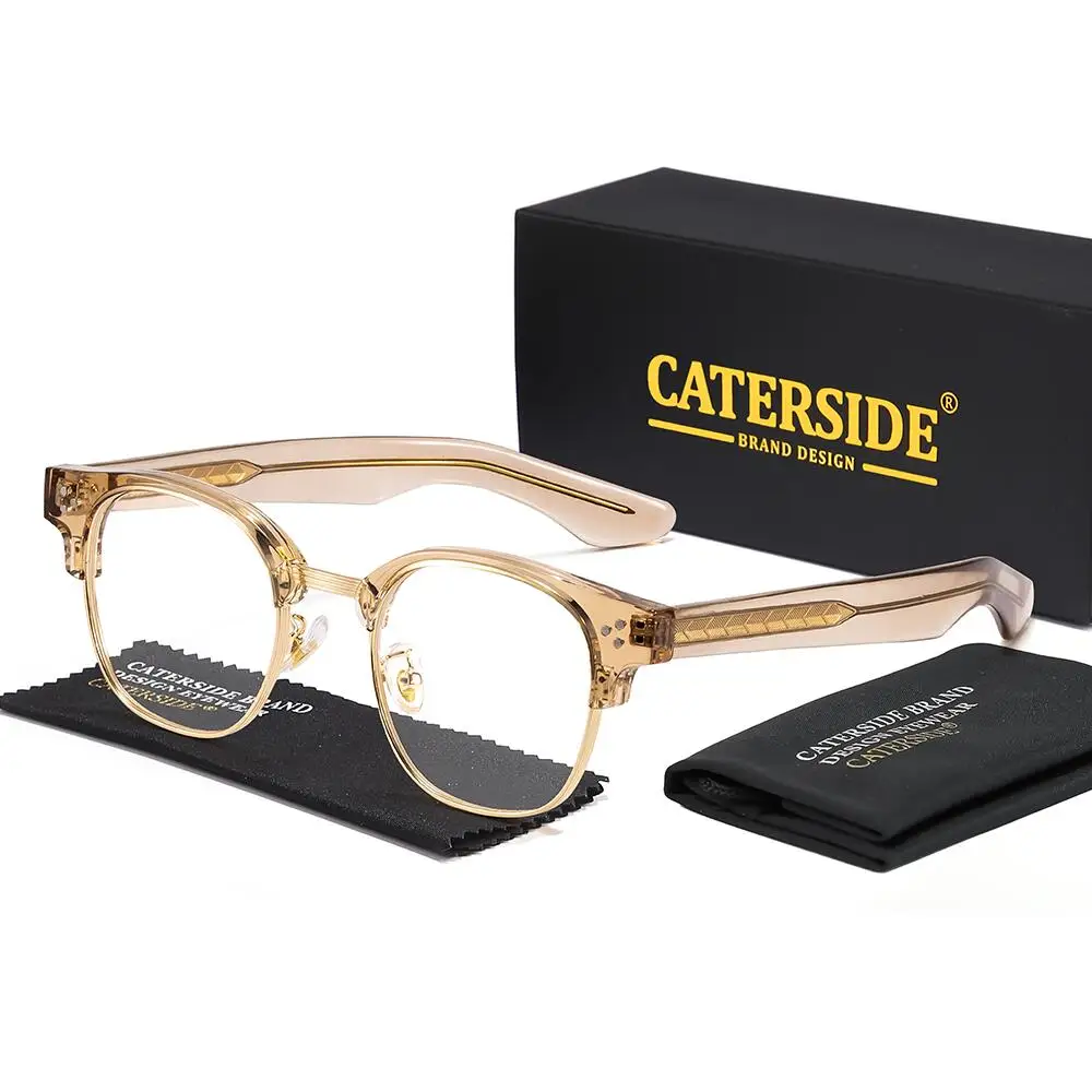

CATERSIDE новая мужская полуоправа для оптических очков, женская простая художественная анти-синяя оправа, ультра легкая оптическая оправа для очков UV400