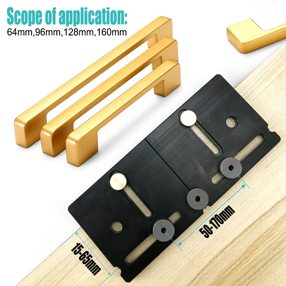 

Professional Furniture Installation Kit, Handle Pitch Locator&Pocket Hole Jig Drill Guide for Wardrobe Door and Cabinet Assembly