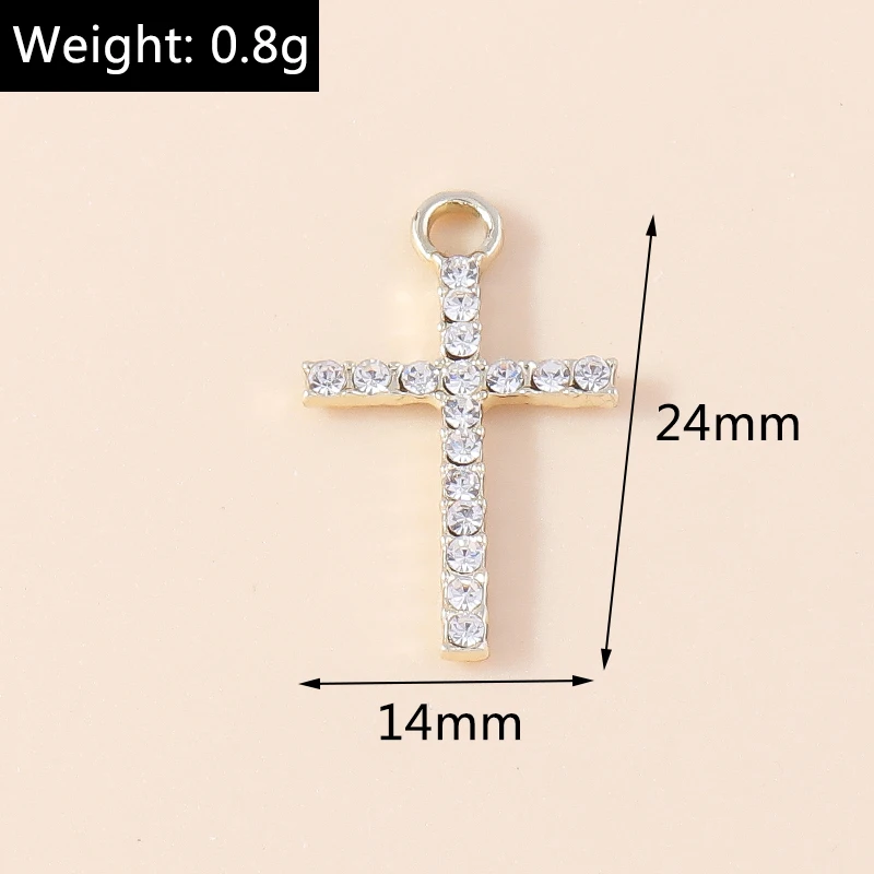 Leslie 10 Stück Luxus Gold Silber Farbe Kreuz Charms für Schmuck handgemachte Kreuze Anhänger Halskette Schlüsselanhänger Diy Schmuck Erkenntnisse – Detail 14
