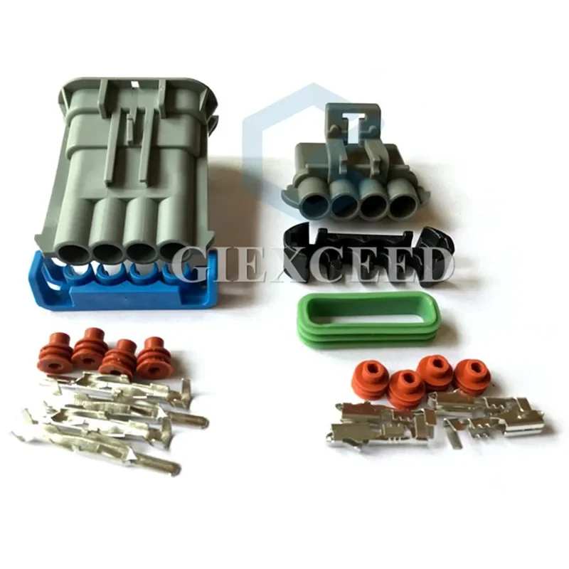 

2 Sets 4 Pin AC Assembly Waterproof Wiring Harness Connector Speaker Wire Clip Connectors Socket