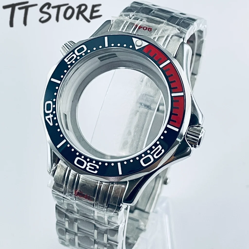 

Водонепроницаемый корпус часов 41 мм с браслетом из нержавеющей стали для Seamaster 300/600 NH35/NH36/NH34, механизм, детали часов с циферблатом 31 мм