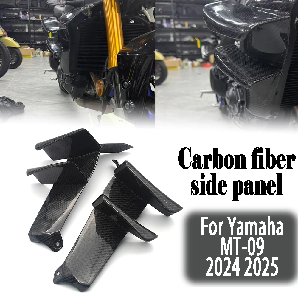

For YAMAHA MT-09 MT09 SP 2024 2025 carbon fiber Naked Front Spoiler Winglet Aerodynamic Wing Kit Spoiler Motorcycle Accessories
