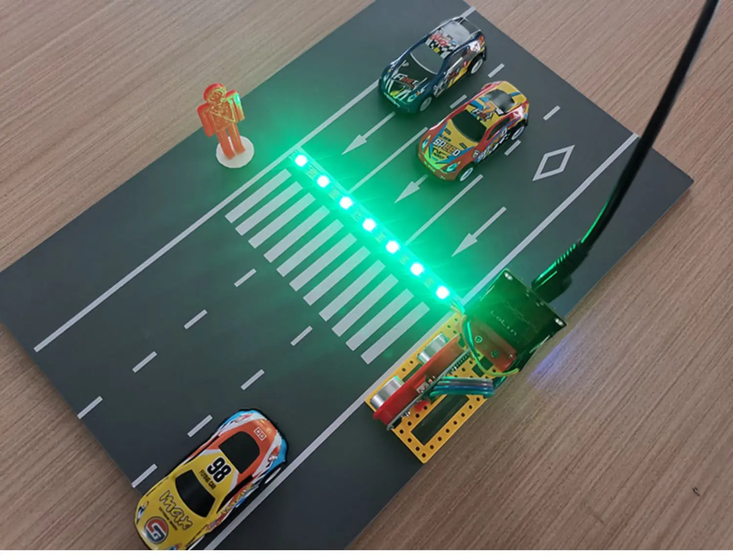 Intelligent Light Strip Zebra Crossing Kids Science Toys  STEM Technological Physics Learning Kit Educational Toys For Children
