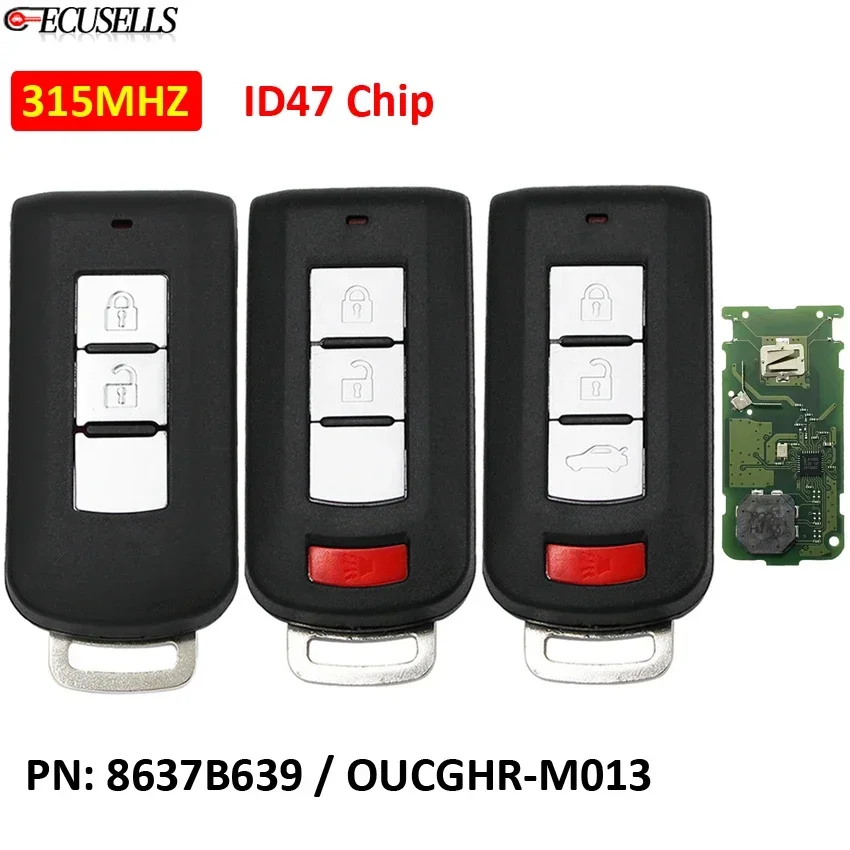 Écusells Smart Remote Car Key 315MHZ ID47 pour Mitsubishi Eclipse Cross Avis et Test Complet