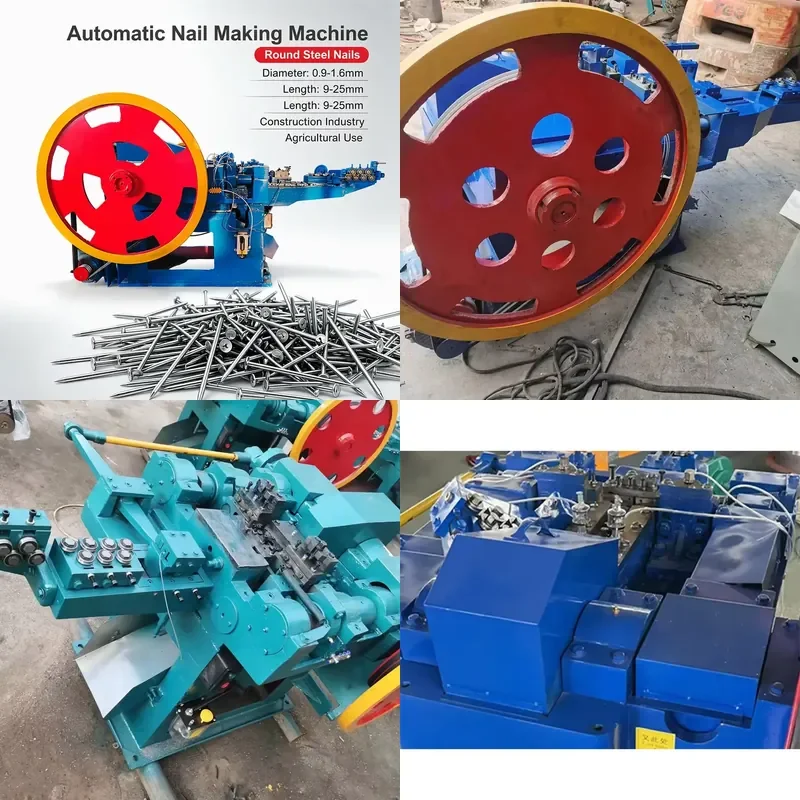 Hot Selling 500pcs/min Screw Wire Nail Making Machine for Iron Steel Nails Production High Speed Automatic Nail Maker