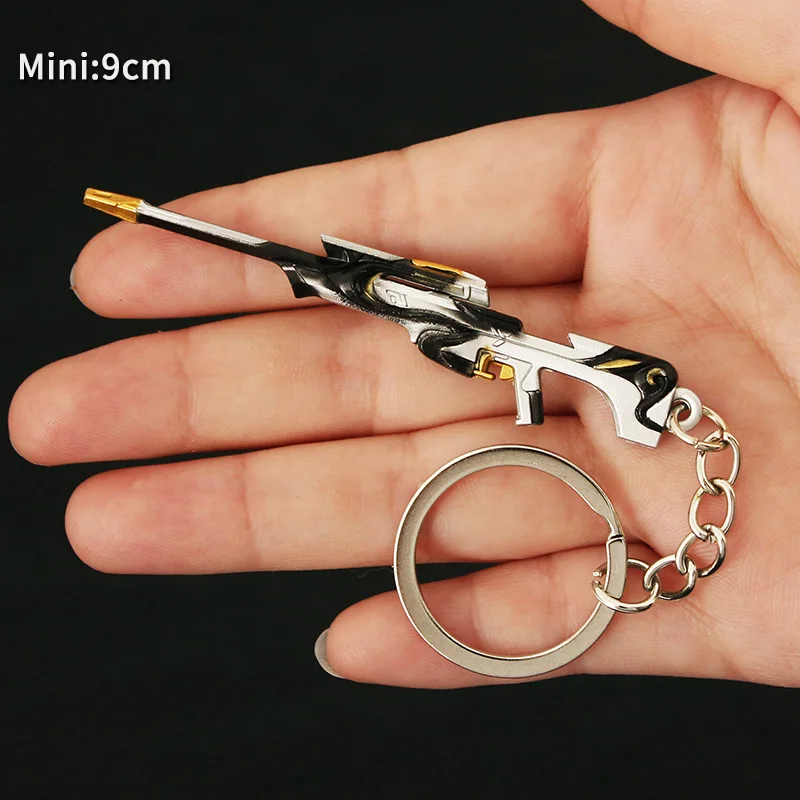 Valorant Accessories Figure Anime 9cm Game Keychain Room Decor Metal Toy Gun Model Action Sword Karambit Arant Kid Gift for Boys