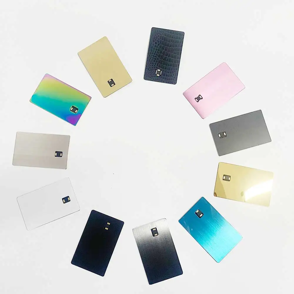

4442 chip slot Dual Interface NFC Metal Credit Card With antenna build-in, hico strip and signature for contactless payment