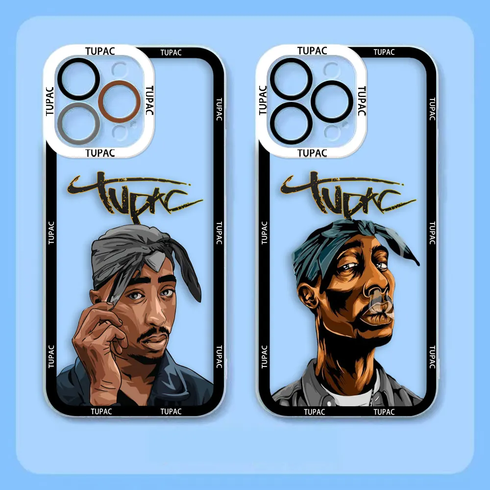 Hot Rapper Singer 2pac Tupac Angel Eyes Clear Phone Case For OPPO RENO 11 11F 10 8 8Z 8T 7 7Z 6 6Z 5G 5 5F 4 2 FIND X3 LITE Case