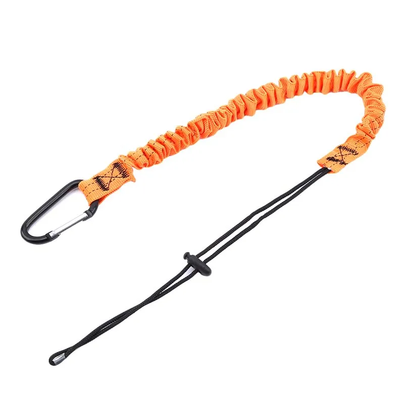 High Quality Outdoor Carabiner Lanyard Retractable Cord Tie Safety Auxiliary Rope Telescopic Elastic Climbing Tool anti-fall