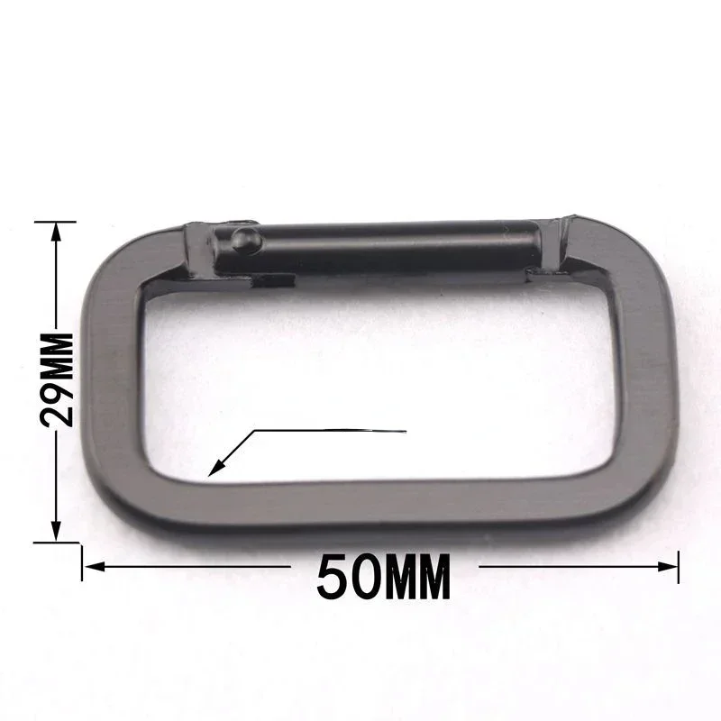 Black Square Fast Hang Backpack Pendant Mini Buckle Outdoor Tool Multi-Function Safety Camping Carabiner Buckle