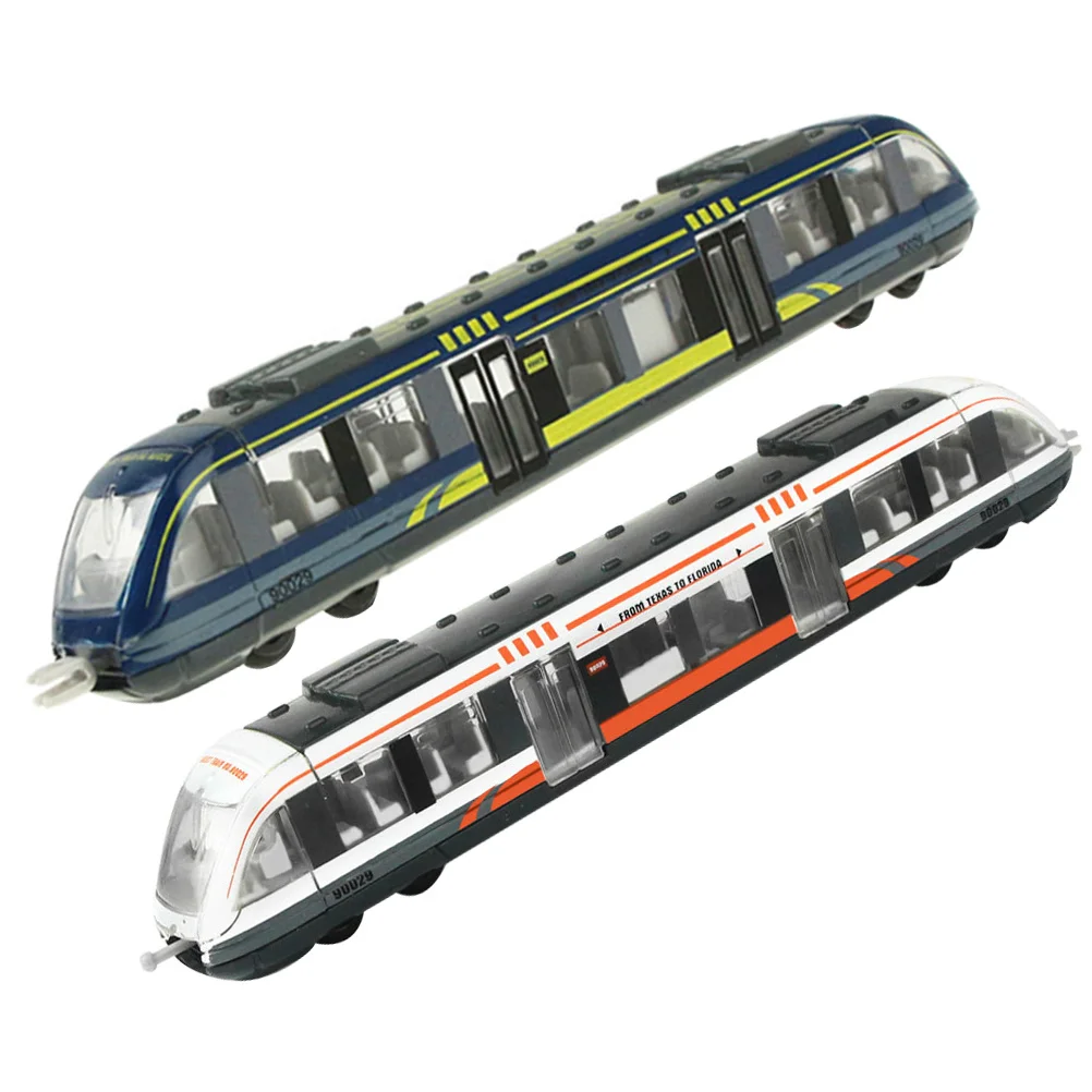 2pcs High-Speed Rail Track Alloy Electric Train Set For Kids Early Learning Classroom Gift Simulation Train Playset