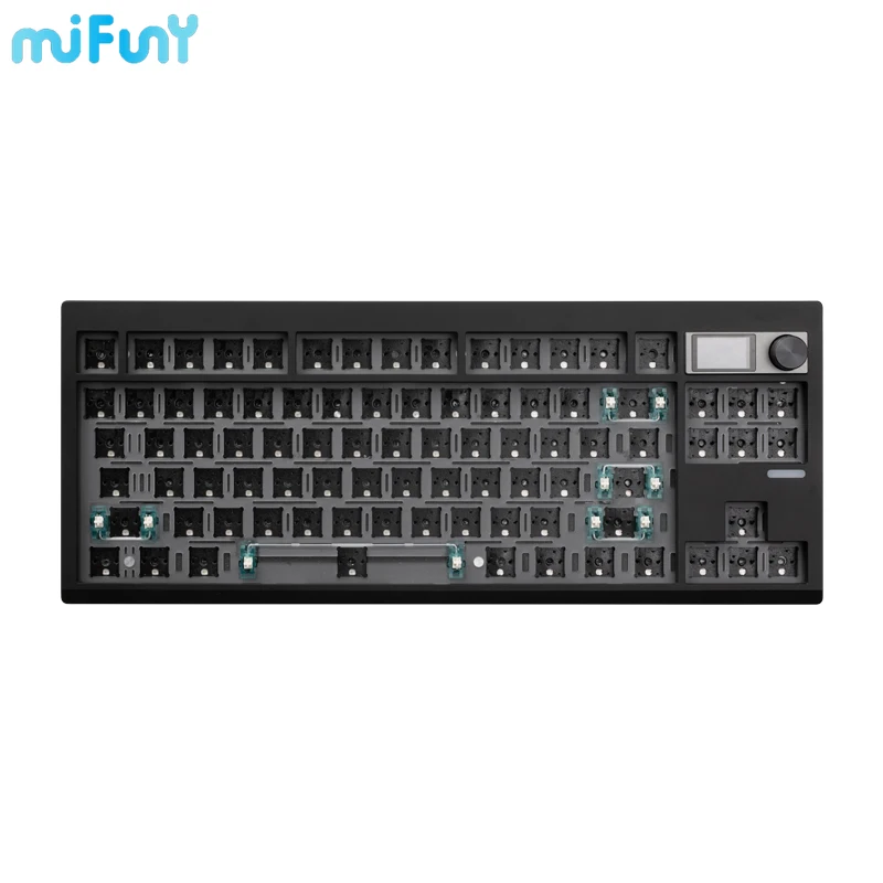 MiFuny GMK87 Wireless Mechanical Keyboard Kit Tri-mode Hot-swap RGB Display Screen Customized Gasket 87 keys Gaming Keyboards