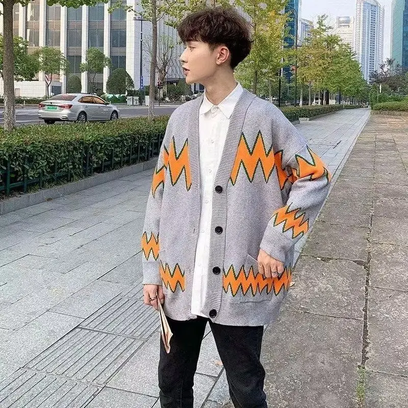 

Laid-ba Sle Открытый кардиган Свитер Свободная вязаная верхняя одежда для пар Осень-зима Мужская женская повседневная одежда из полиэфирного волокна