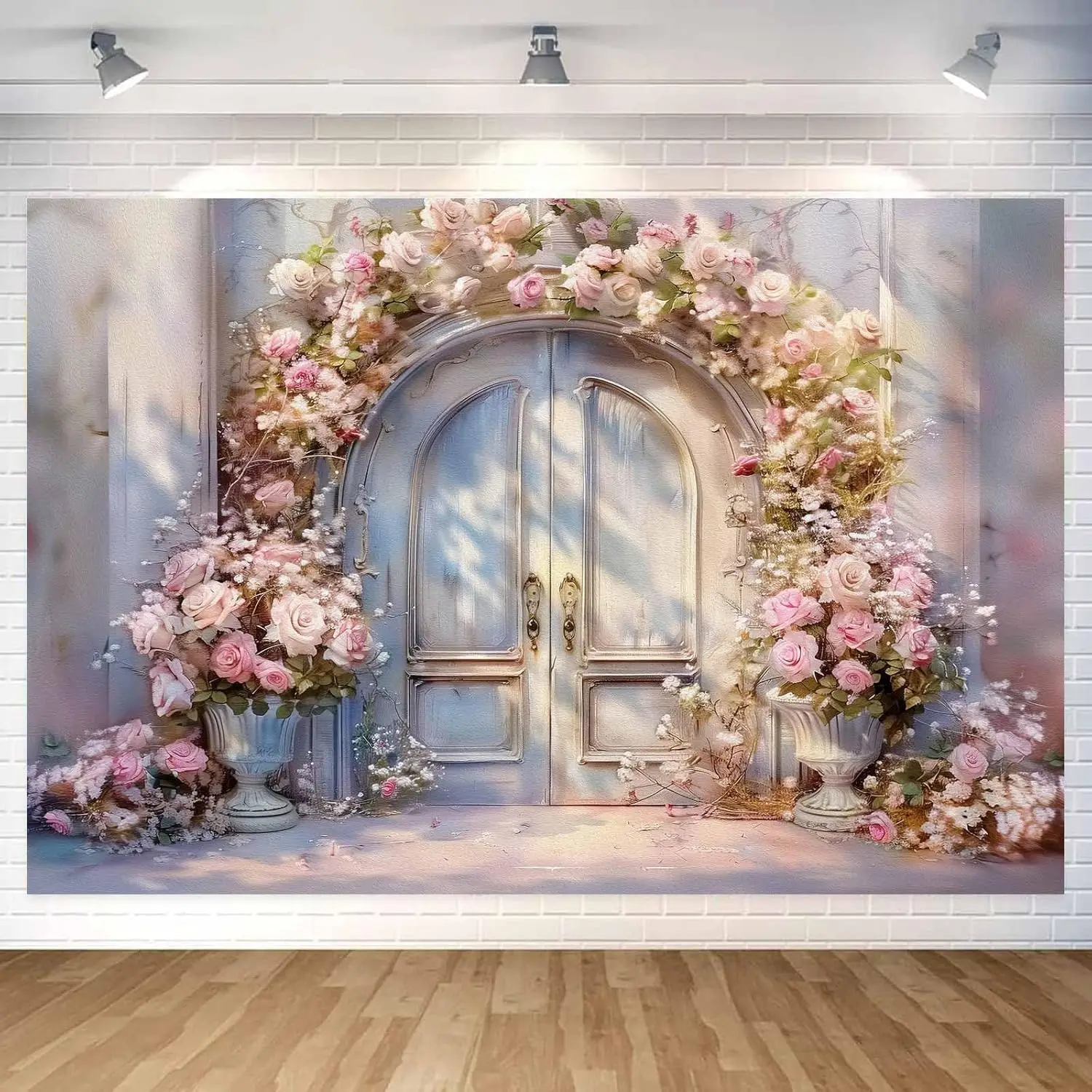 

Розовый цветочный фон для фотосъемки в стиле ретро, картина маслом, цветы, сказочный свадебный портрет, фото, фон для свадьбы, дня рождения