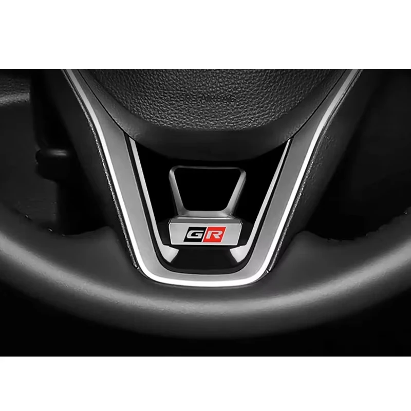 자동차 스티어링 휠 장식 GR 코롤라 2019-2021 RAV4 2020용 자동차 스티어링 휠 패널 스팽글 커버 하단 트림 스티커