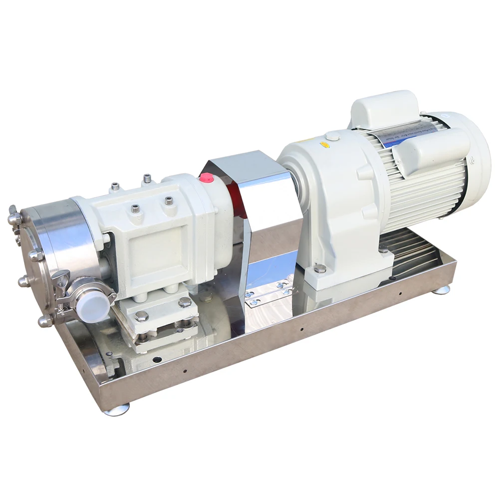 الفولاذ المقاوم للصدأ 2-3 الفص كام مضخة دوارة المحرك بالطاقة نقل والعتاد نوع مضخة للمياه الصالحة للأكل زيت عصير المربى صلصة