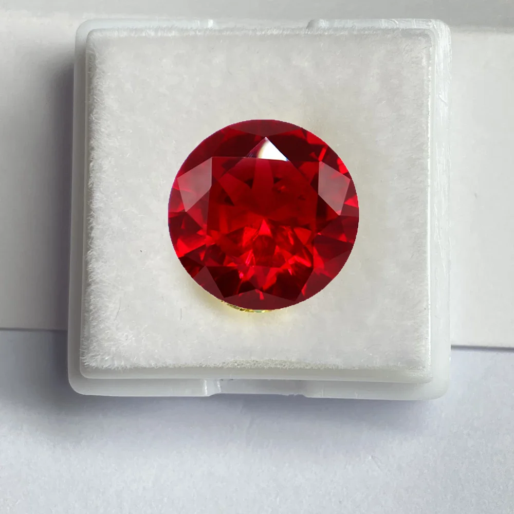 Natural Ruby Round Cut Passed UV Test VVS Loose Gemstone for Jewelry Making and Gem Collection Jewelry