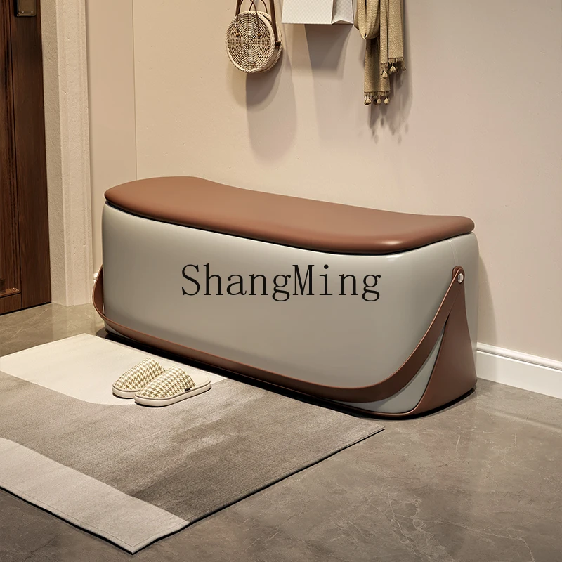 

ZYY entrance shoe change stool household solid wood integrated shoe cabinet storage bench
