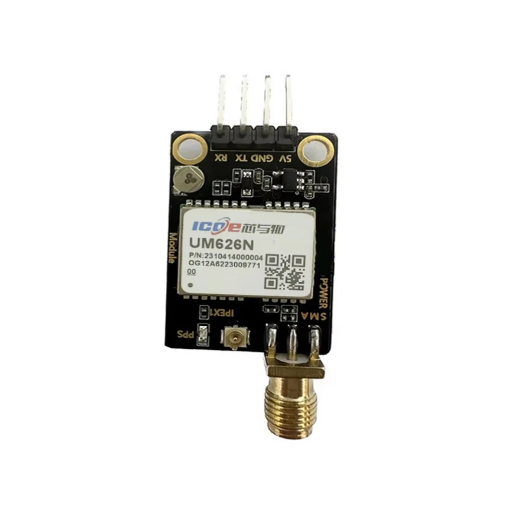 

Высокоточный двухчастотный GNSS-модуль UM626N RTK (L1+L5) с позиционированием на сантиметровом уровне и данными о состоянии системы (raw)