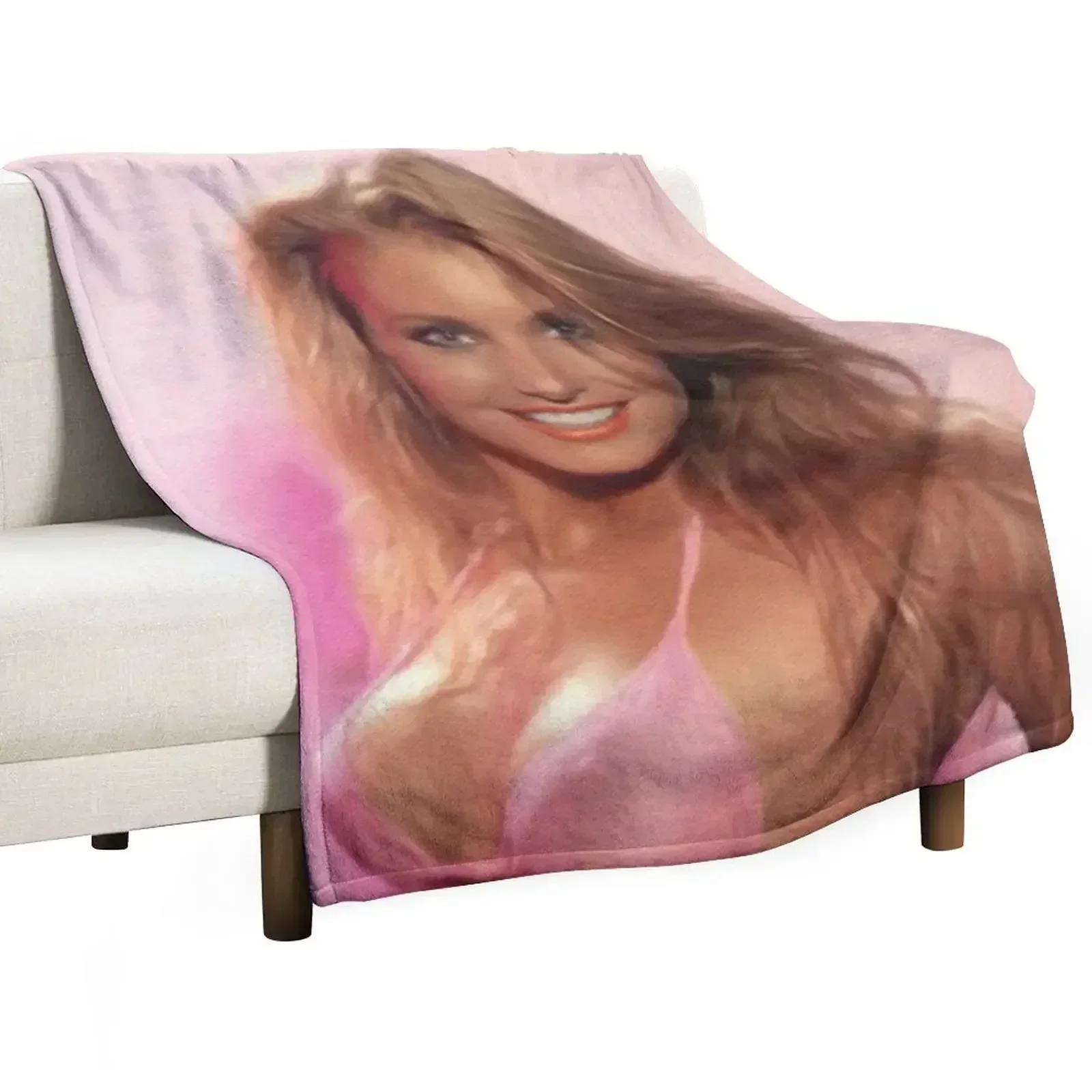 Heather Thomas, Actress Throw Blanket Designers Single warm winter Plaid Baby Custom Blankets