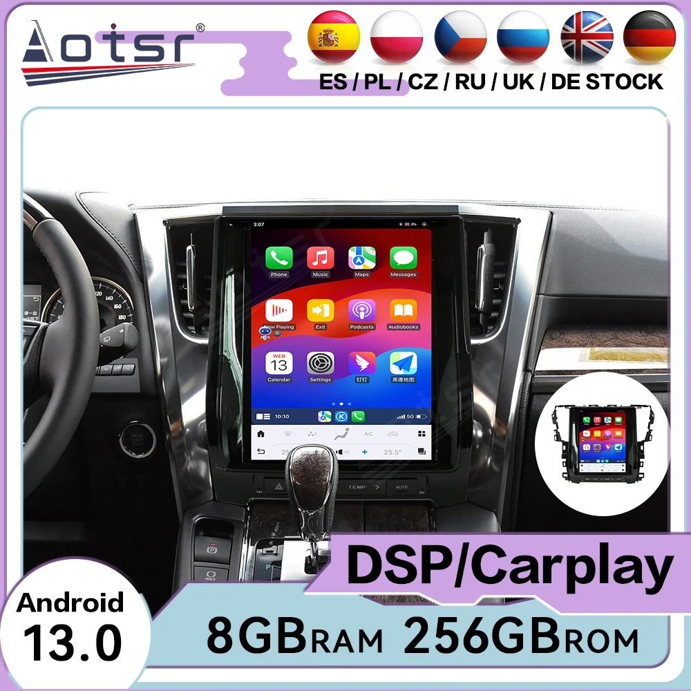 

Qualcomm Multimedia Android Auto For Toyota Alphard 30 Series 2015~2021 GPS Navigation Car Radio Voice Control Screen Head Unit