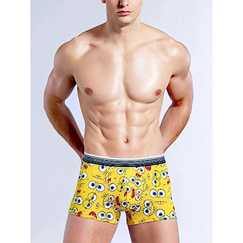 10 Pcs Fun Men's Boxer Cow Milk Silk Fashion High Quality Men's Boxer Ventilation Cool Refreshing Quick Drying Men' Boxer