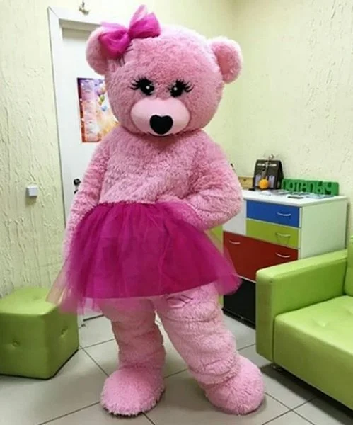 

Костюм кролика-талисмана для взрослых, розово-красный, для Нового года, Хэллоуина, карнавала, рекламных мероприятий