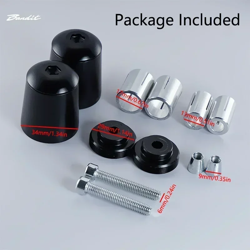 For SUZUKI Bandit 1200 1250 1250S 1250F 250 400 650 GSF650 GSF 650 CNC Motorcycle Handlebar Grips Bar End Plugs Accessories