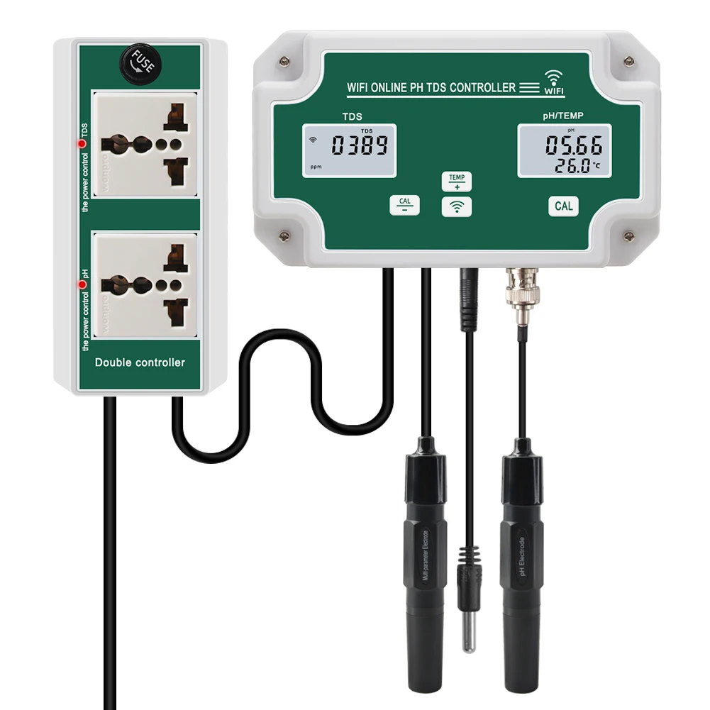 Yieryi Neue WIFI Smart Aquarium PH TDS Meter Hydrokultur SPA Online Tester mit Relais Ausgang 0 ~ 19990ppm Wasser Reinheit PPM/T Tester