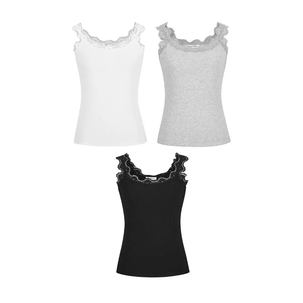 سلس سترة دون أكمام المرأة الجولة الرقبة الحلو الدانتيل كشكش المحاصيل الأعلى سليم صالح الملابس الداخلية الصدرية مع منصات بروتيل الشارع الشهير