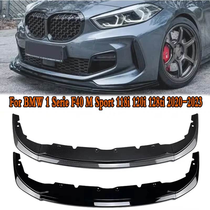 

For BMW 1 Serie F40 M Sport 118i 120i 128ti 2020-2023 Front Bumper Lip Splitter Diffuser Body Kit Spoiler Bumper Guard Protector