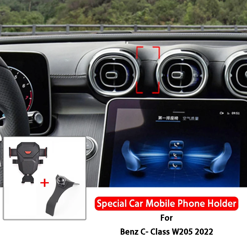 

Car Dashboard Mobile Phone Navigation Holder Car Phone Holder For Mercedes Benz C-Class W205 C200 C260 C300 2022 Car Accessories